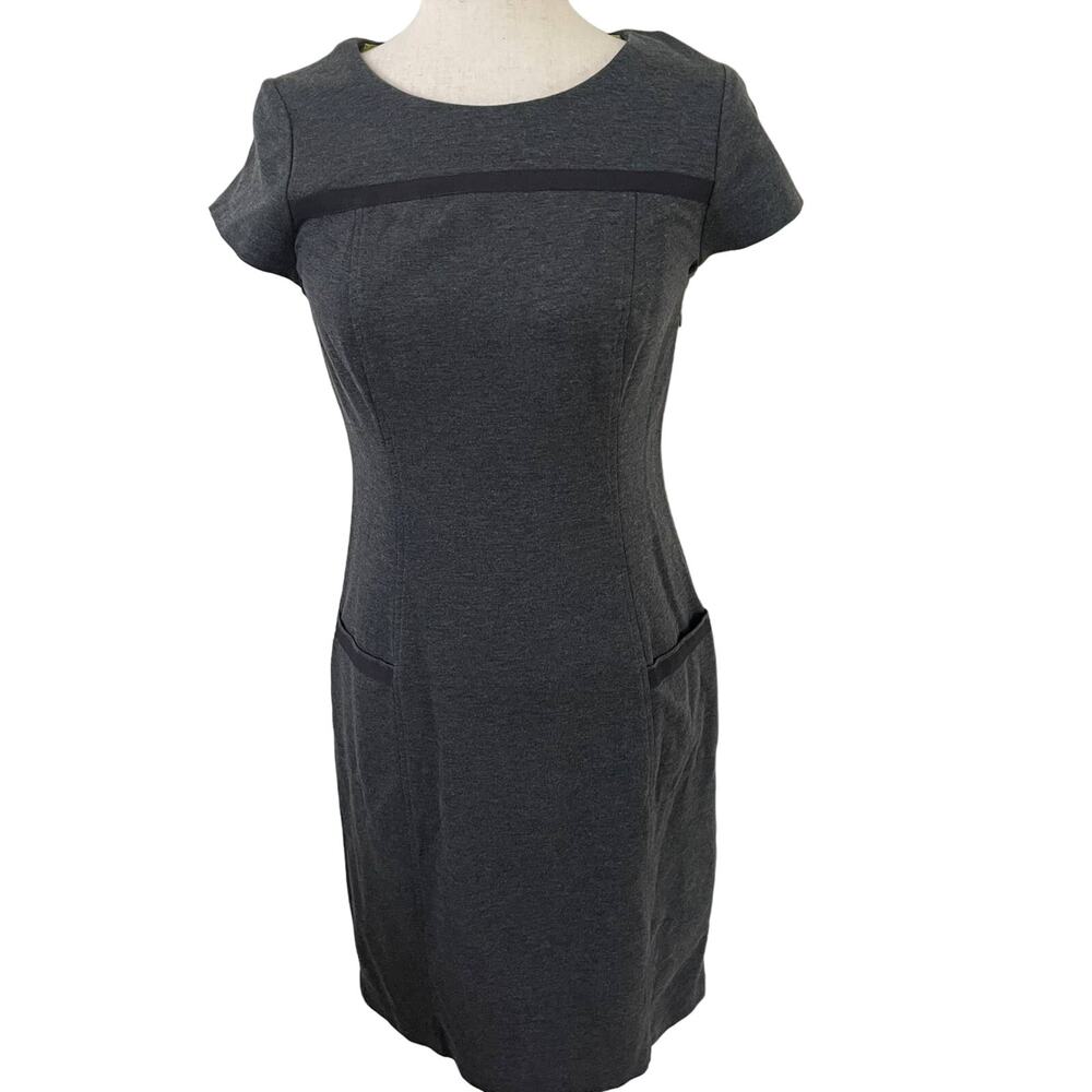 Boden Gray Short Sleeve Jersey Dress Sz 6